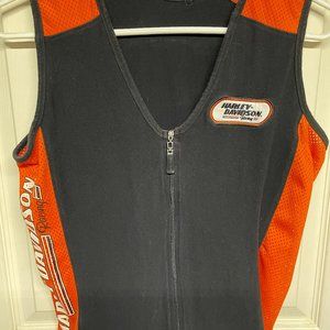 Harley Davidson Zip up Sleeveless top